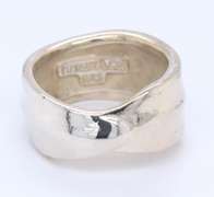 Sterling Silver Tiffany & Co Wrap Around Leaf Ring