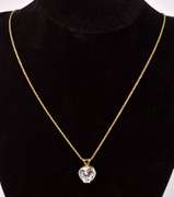 Sparkling Heart CZ Pendant Necklace in 14K Yellow Gold