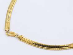 Italian 925 Sterling Silver Omega Necklace