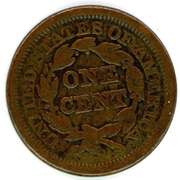 1850 Braided Hair Large Cent