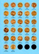 Set of Lincoln Wheat Cents 1941-1974-S in Album