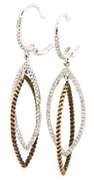 Tempting New Gabriel & Co Two Tone Diamond Dangle Earrings