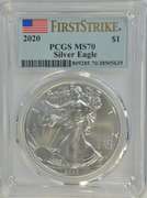 Flawless PCGS MS70 graded 2020 $1 Silver Eagle. First Strike