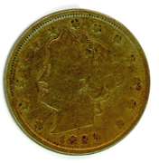 1889 Liberty 'V' Nickel