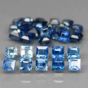 Rich blue 3.22ct princess cut Sapphire set