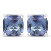 Plated Rhodium 4.20ctw Mystic Quartz Earrings