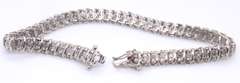 Vintage Sterling Silver Cubic Zirconia Tennis Bracelet