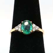 Elegant 14kt Emerald and Diamond Ring