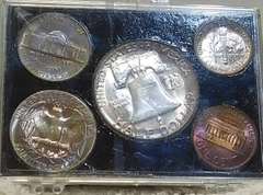 1962 Sil Mint Set in display case, toned