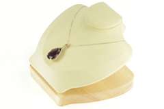 14K Yellow Gold Pear Amethyst 1950's Classic Statement Pendant