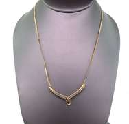 LADIES 14K GOLD AND DIAMOND NECKLACE