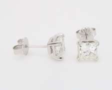 Princess Cut Double Prong 1.69CTW Diamond Studs