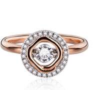 Two Tone dancing Stone Ring
