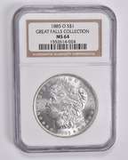 MS64 1885-O Morgan Silver Dollar Great Falls Collection NGC