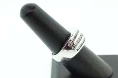 LADIES 14K WHITE GOLD AND DIAMOND BAND