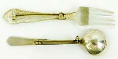 Vintage Sterling Spoon & Fork Miniature Pins