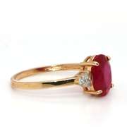 Enchanting Ruby and Diamond 14kt Ring