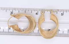 Pleasing Yellow Gold Hoop Earrings