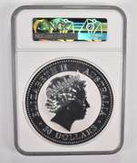 MS70 2005 Australia 30 Dollars 1 Kilo .999 Fine Silver Kookaburra NGC