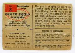 Norm Van Brocklin 1954 Bowman Football Card