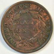 Sharp 1834 Classic Head Half Cent. Nice