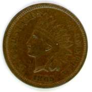 1865 Indian Head Cent with Full LIBERTY
