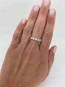 5 Stone Diamond Halo Band