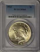 1923 Peace Dollar PCGS MS64