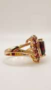 22kt Gold Plated Garnet Cocktail Ring