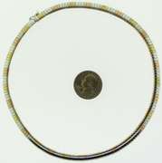 Italian Sterling Silver 6mm Two Tone Omega Chain