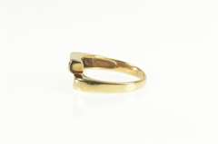 14K Yellow Gold Squared Diamond Ruby Geometric Freeform Ring