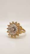 22kt Gold Plated Gemstone Cocktail Ring