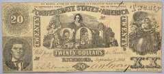$20 Sept 2 1861 Series CSA Note