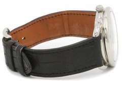 Hermes Arceau Petite Lune 38mm Black Mop Dial Watch