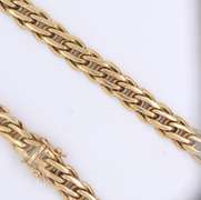 Wonderful Italian Yellow Gold Woven Necklace