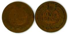 1883 and 1894 Indian Head Cents