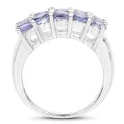 Plated Rhodium 2.55ctw Tanzanite Ring