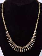 Elegant Fringe Necklace in Tri-Color Gold