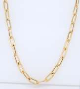 Gorgeous 18kt Yellow Gold Paperclip Chain Neckalce