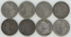 8 Sharper all Different 19th Century Morgan Silver Dollars