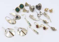 Big Group Lot of Vintage 925 Sterling Silver Earrings