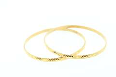 Impressive Pair of 22k Gold Bangle Bracelets