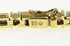 14K Yellow Gold 5.50 Ctw Princess Sapphire Diamond Tennis Bracelet