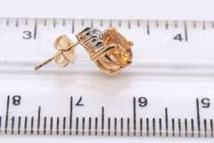 Charming Yellow Gold Citrine and Diamond Earrings