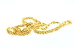 Beautiful Bead Twisted 22k Gold Hand Woven Necklace