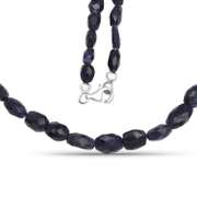 Rhodium Plated 6.89ctw Black Sapphire Bracelet