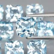 Sky blue 12.98ct cushion cut Topaz set