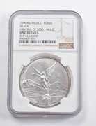 1999 Mo Mexico 1 Silver Onza OBV Of 2000 Mulle Det. NGC