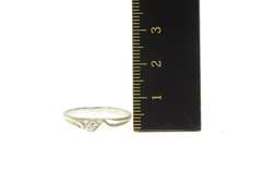 14K White Gold Classic Diamond Simple Wedding Band Ring