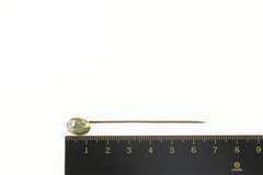 14K Yellow Gold Oval Mother of Pearl Victorian Classic Stick Pin